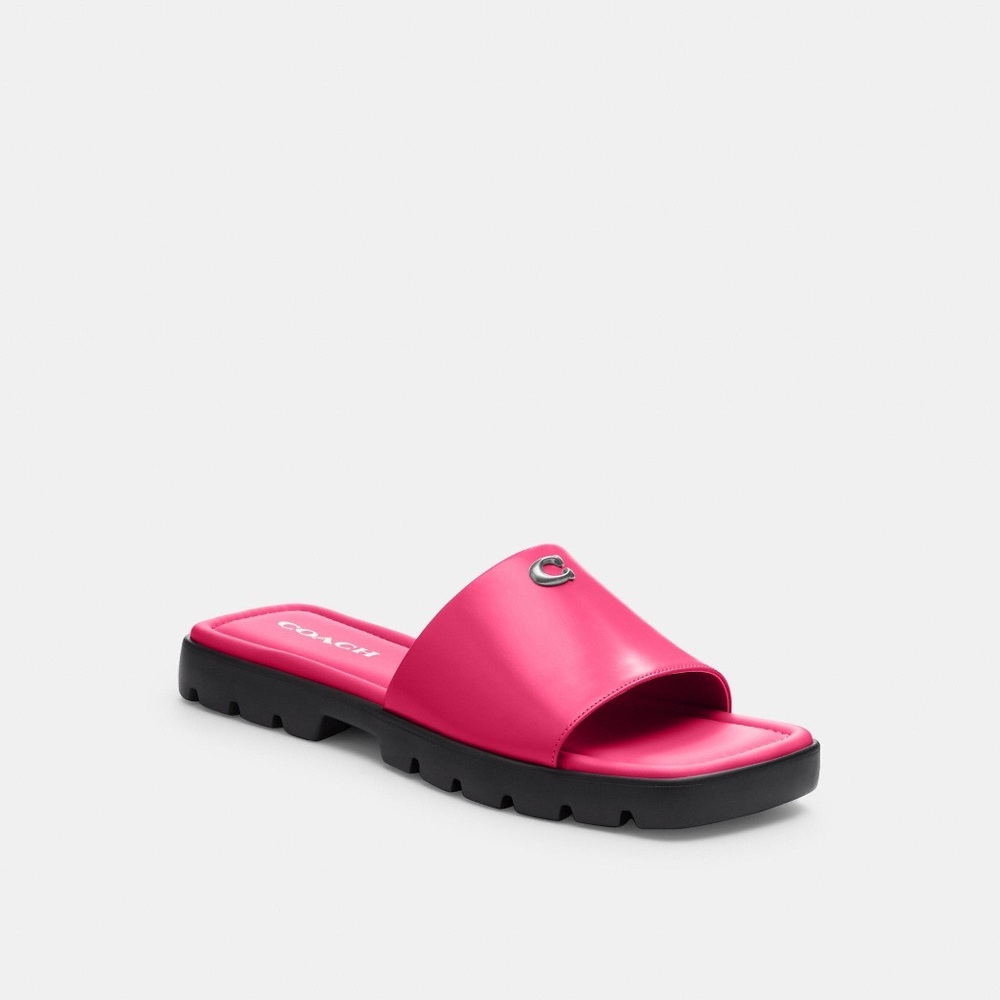 Coach Women's Bright Pink Florence Sandal Size 5